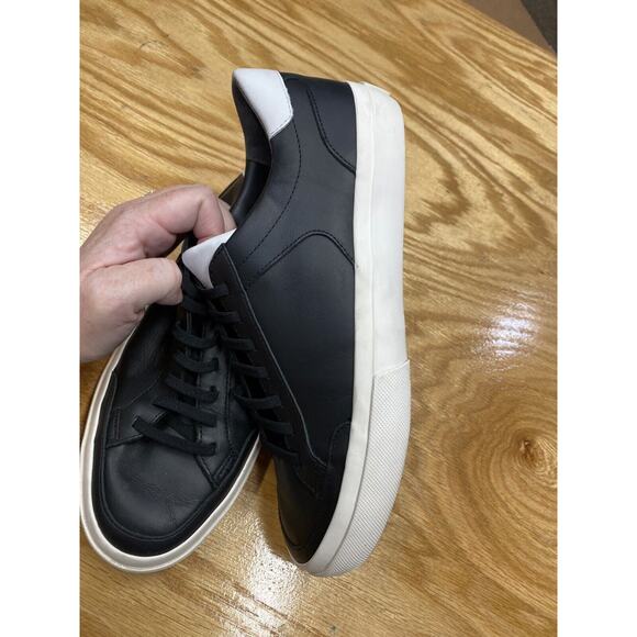 Vince Sneakers Men\'s 8M Black Leather Lace Up Low Top Walking Casual Shoes S49 main image 7